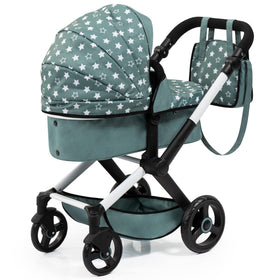 Bayer Xeo adjustable-handle stroller ensures comfortable push for growing children during play.