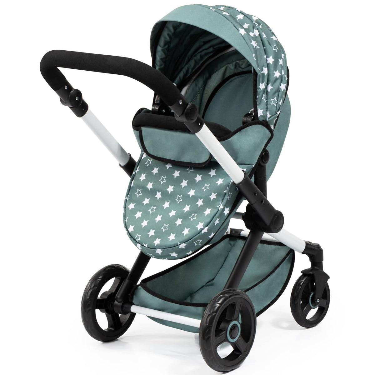 Bayer Xeo convertible-jogger design lets kids swap play modes easily.