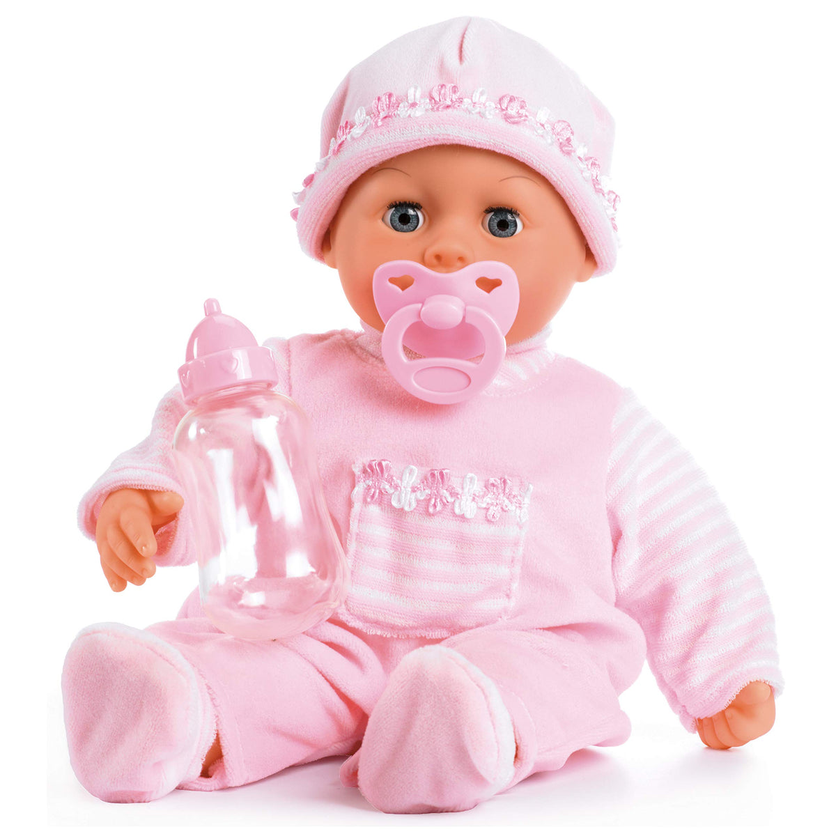 Bayer First Words Baby doll with sleeping eyes for realistic bedtime play