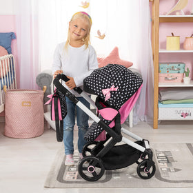 Bayer Pram Xeo Reborn front wheels ensure stable turning.