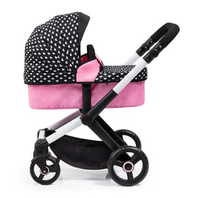 Bayer Pram Xeo Reborn doll stroller converts to a jogger for versatile pretend play.