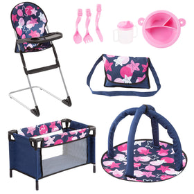 Bayer Real Life Baby Doll highchair for pretend mealtime with a realistic feeding surface