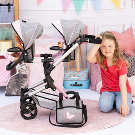 Bayer Twin Doll Pram Neo EasyGo compatibility expands on-the-go setup options.
