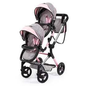 Bayer Twin Doll Pram Neo rotating seats enable flexible front-facing or toward-child play.