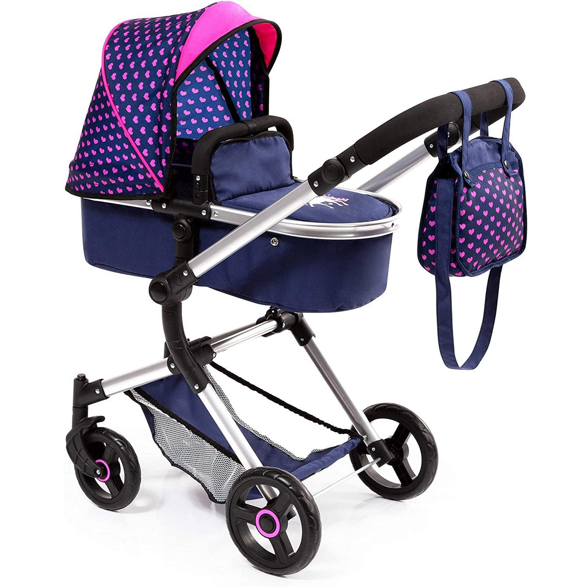 Bayer Vario doll stroller with adjustable handle for growing children and comfortable play