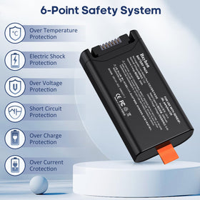 Bayhon safe, certified battery with protection against overcharge, over-discharge, and overheating.