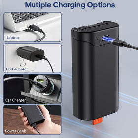 Bayhon USB-C charging interface enables quick on-the-go recharging.