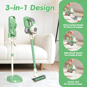 BAYMI 3-in-1 kids vacuum two modes for varied pretend play.