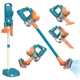 BAYMI 3-in-1 Kids Vacuum showing real suction for authentic pretend cleaning