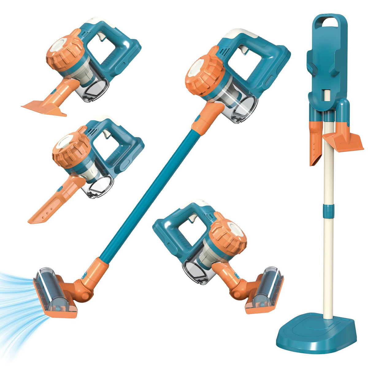 BAYMI 3-in-1 Kids Vacuum real suction in action for imaginative cleanup.