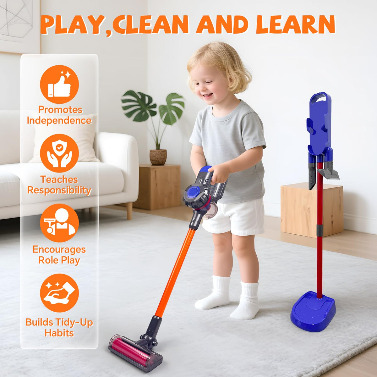 Baymi Montessori-inspired play setup encourages independence and practical life skills
