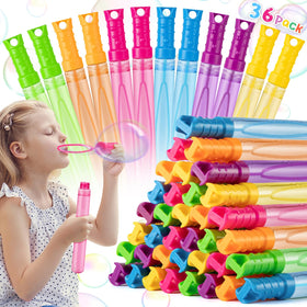 BAYSING 36 pack neon bubble wands for vibrant outdoor play and parties