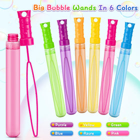 Six colors of BAYSING neon bubble wands for party fun