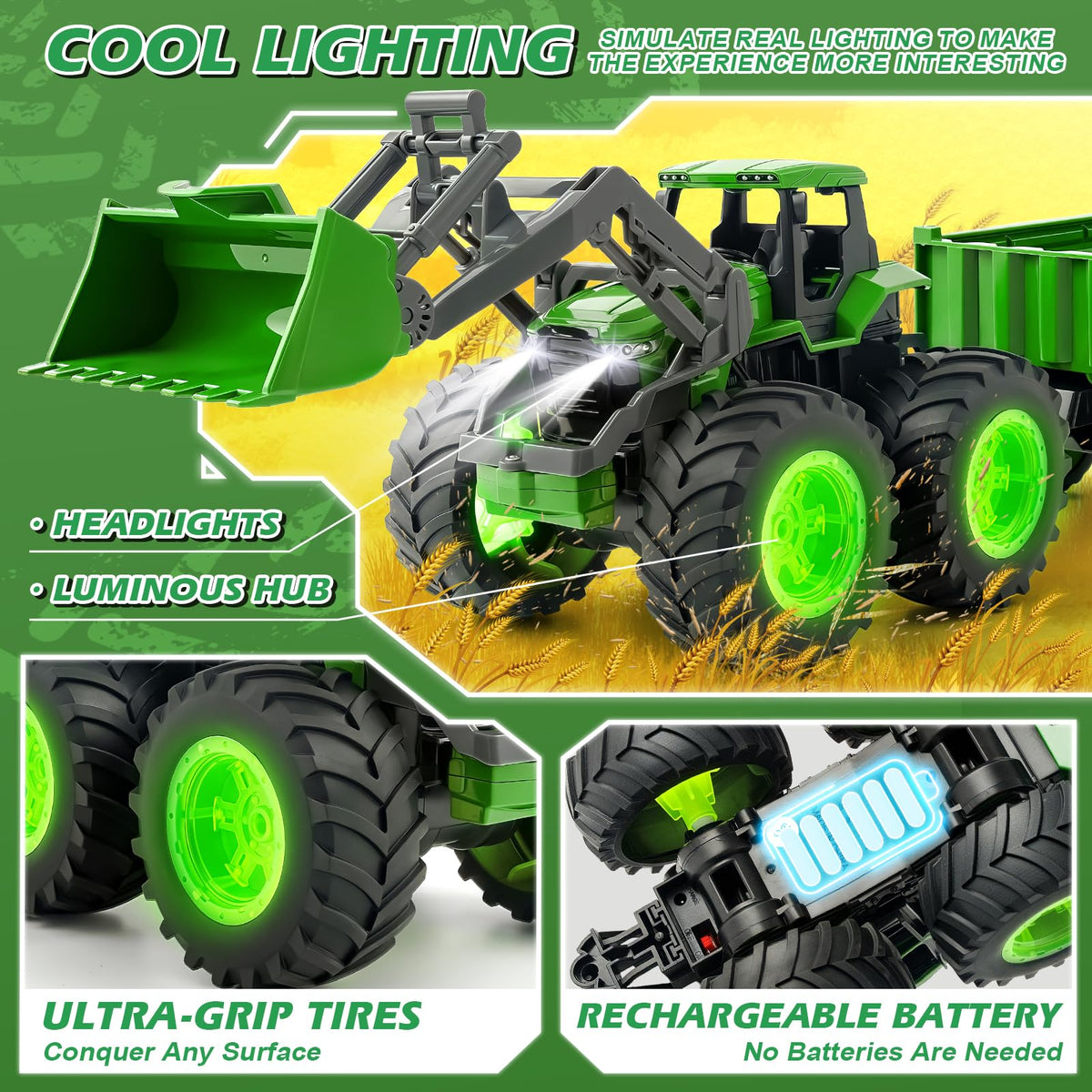 BAYSING six-direction tractor with high-grip tires for versatile terrain