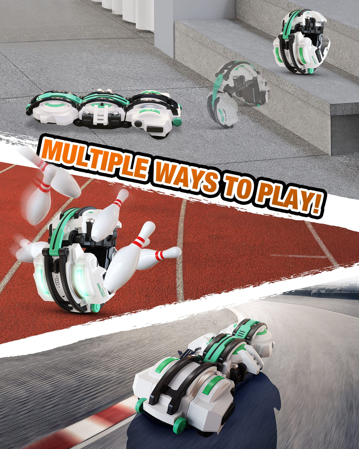 BAZADER durable ABS shell stands up to bumps on flat ground.