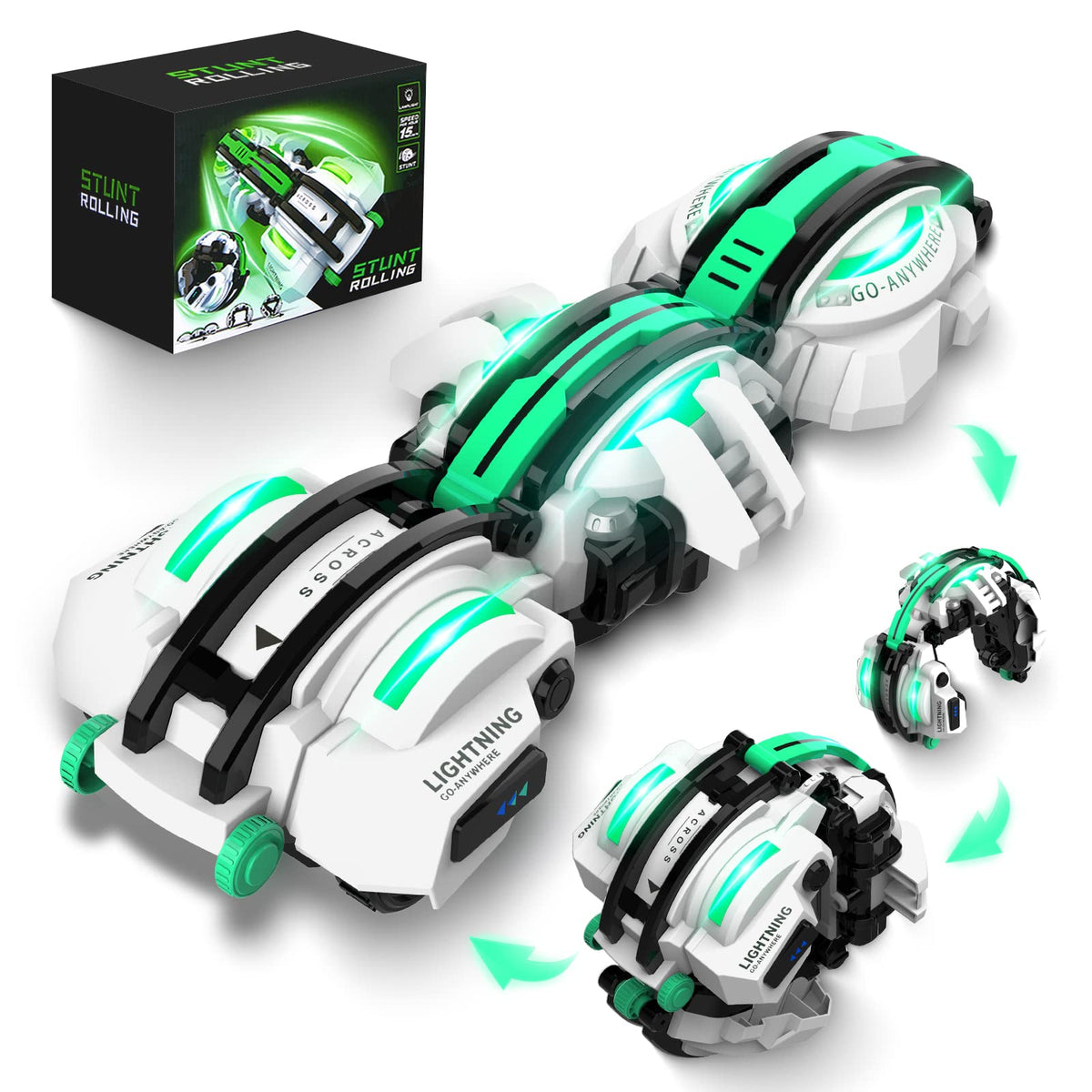 BAZADER RC car with LED lights for nighttime play and added flair.