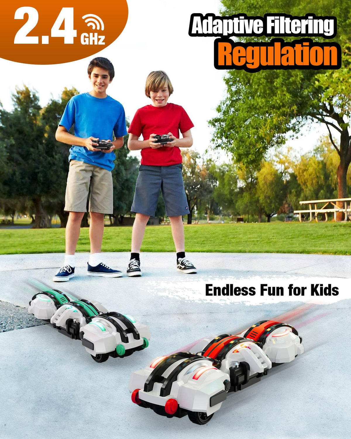 BAZADER RC tires provide grip on smooth surfaces for stable play.