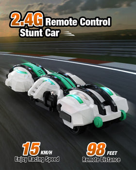 BAZADER car includes two rechargeable batteries for longer play sessions.