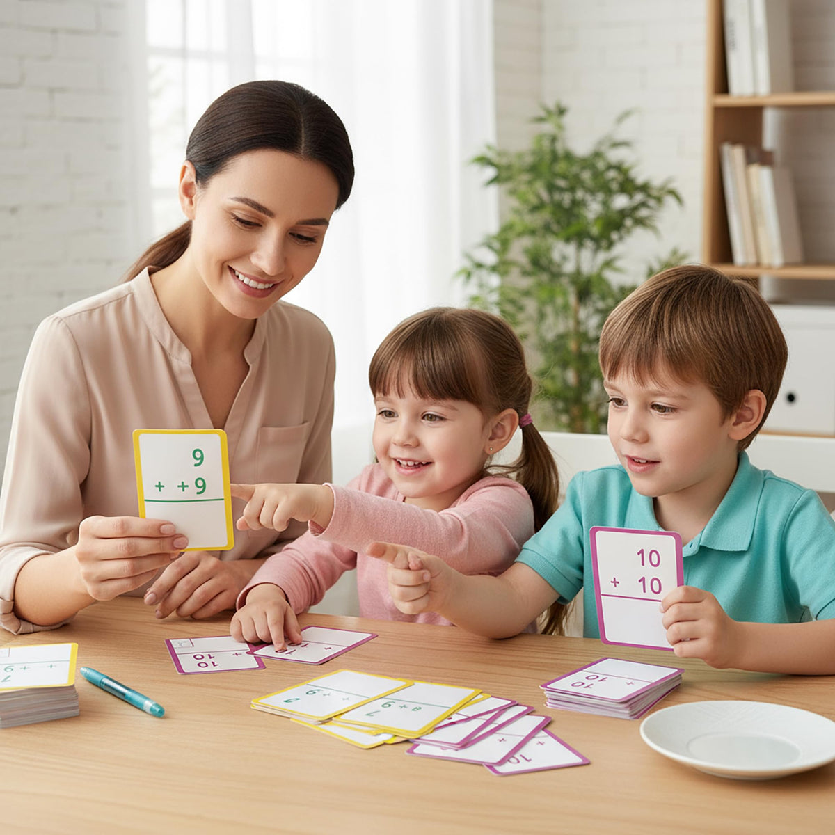 BAZIC Products addition flash cards portable for on-the-go practice