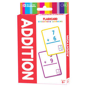BAZIC Products addition flash cards cover for ages 6+ beginner arithmetic practice