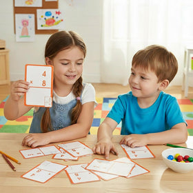 Bazic Products desk-friendly multiplication cards ideal for quick drills.