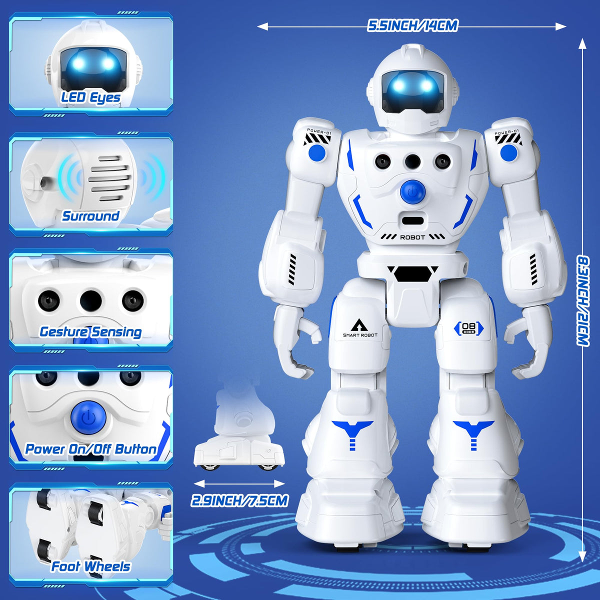 BAZOLOTA robot toy durable ABS build supports safe, sturdy play