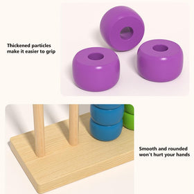 Bazuo color matching puzzle wooden base endures frequent setup and handling.