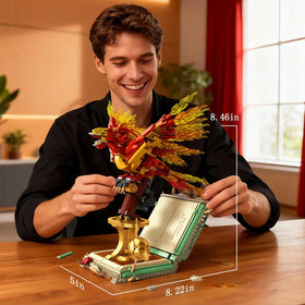 BBEUU Moc Fire Phoenix rotating stand enables wing movement