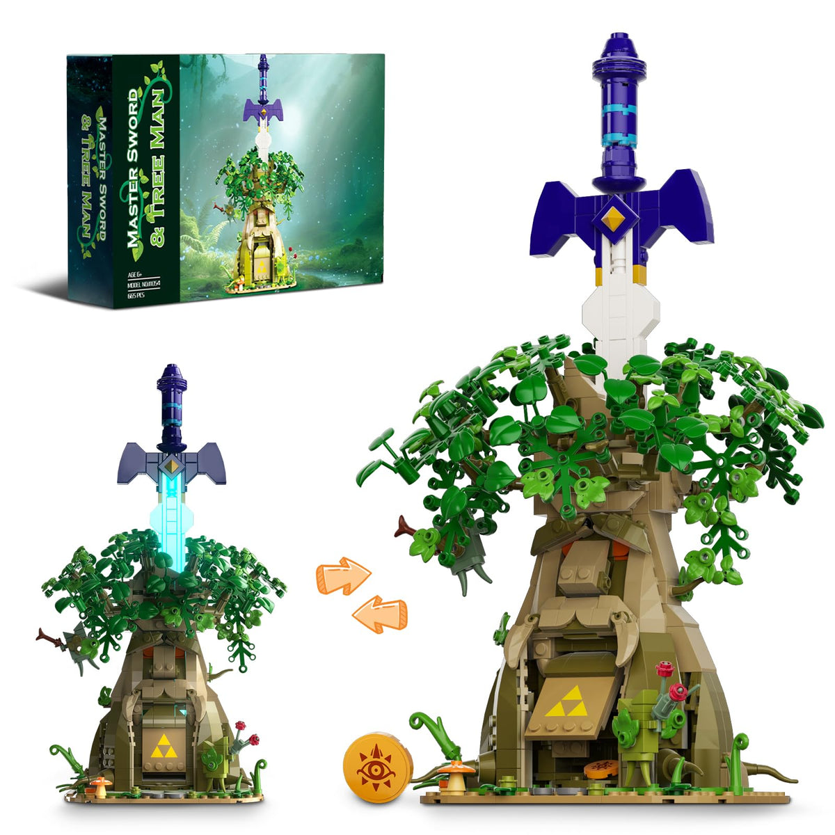 BBEUU Tree & Sword set assembly on display inviting creative play.