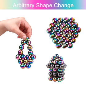 BBfancy rainbow magnets collide with satisfying sounds during play.