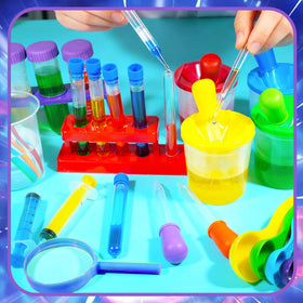 Bbiamsleep funnels and stir sticks simplify mixing and pouring.