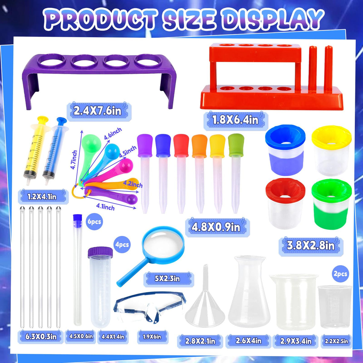 Bbiamsleep test tubes with stand support organized hands-on experiments.