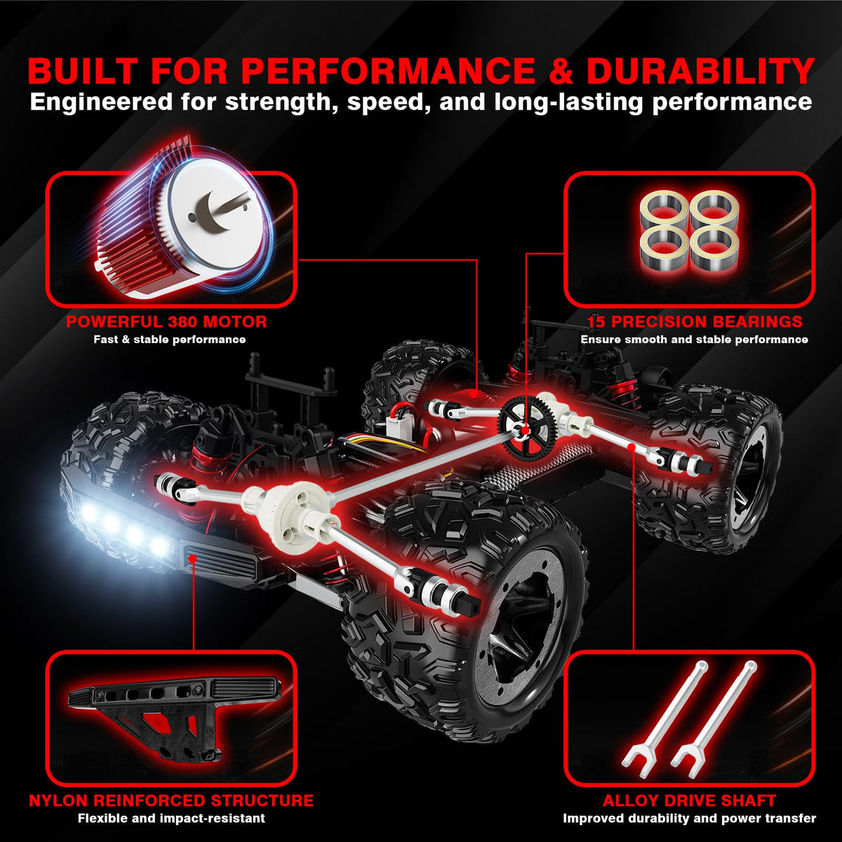 BBLD 1:18-scale 4WD truck, side action for outdoor thrills