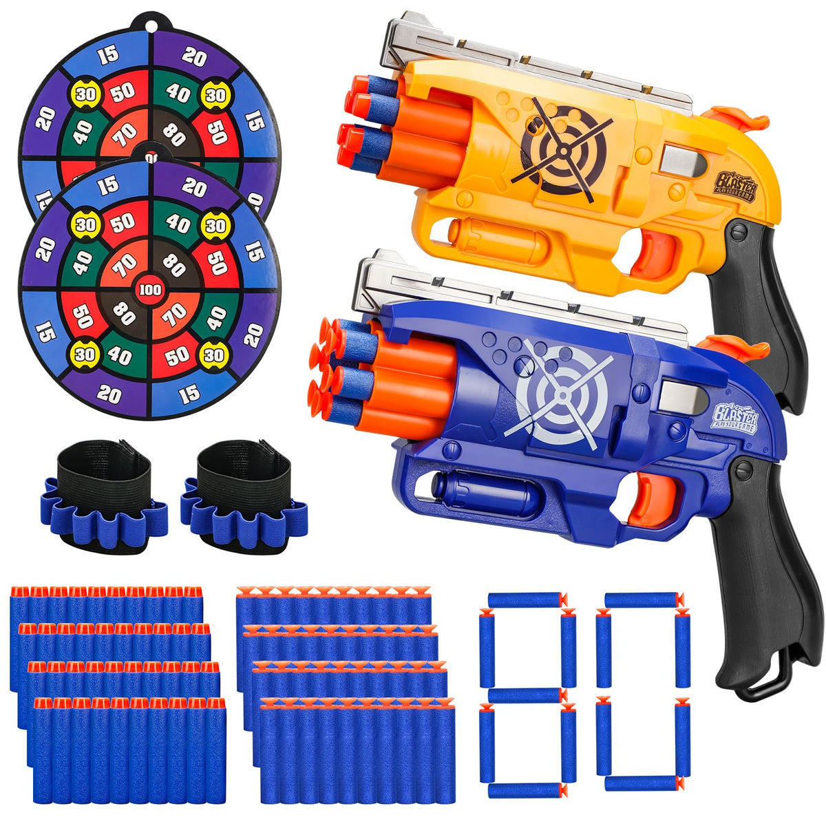 BBnote blaster guns two-pack for safe, active play.