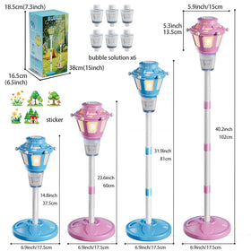 BBnote blue street lamp bubble machine adds music and light for events