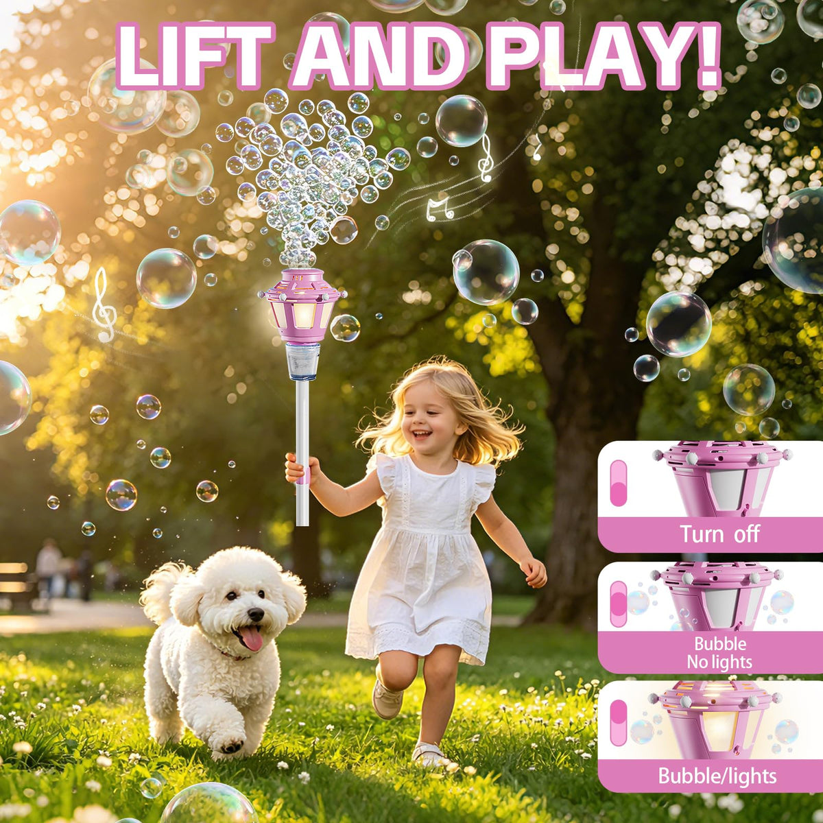 BBnote Bubble solution bottle supports about 15 minutes of play per bottle