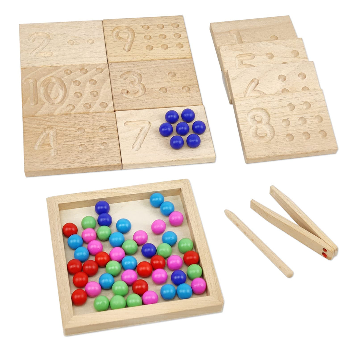 BBtinker number tracing boards 1-10 for hands-on numeral formation.
