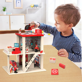 BBtinker Police and Fire Station dollhouse unit encourages cooperative storytelling