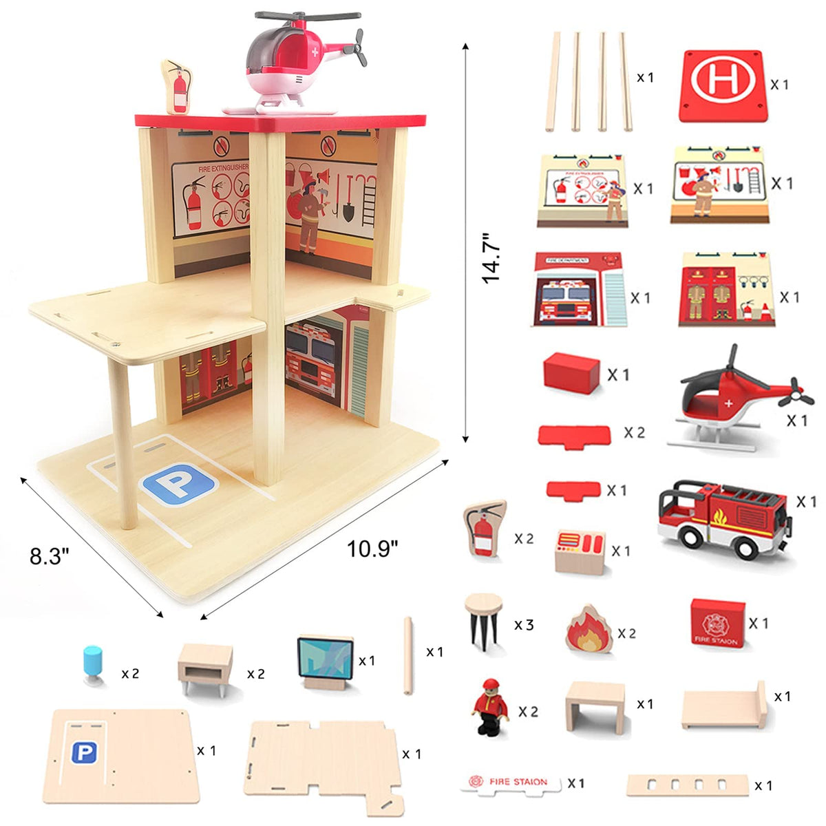 BBtinker Safe wooden materials and non-toxic paints ensure gentle play