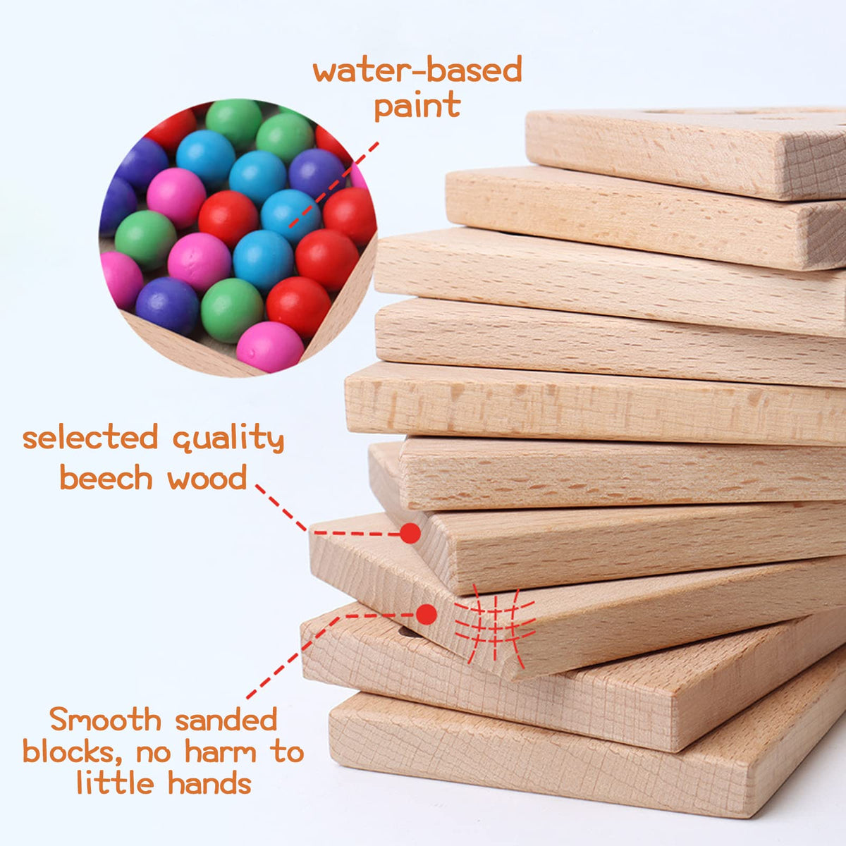 BBtinker wooden pen for tracing the numbers.