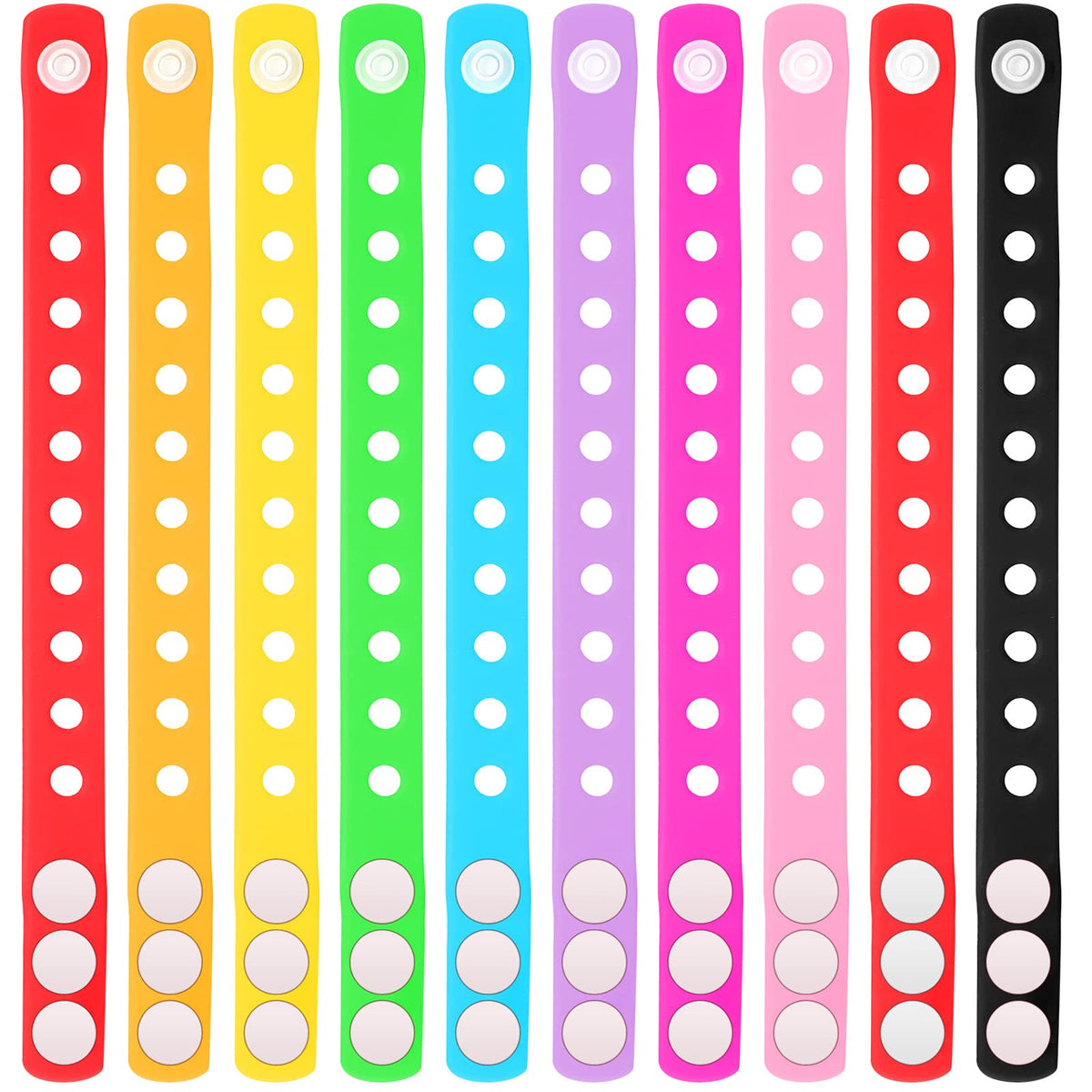 BBTO silicone bracelets 60-piece set in vibrant colors for events and gifting