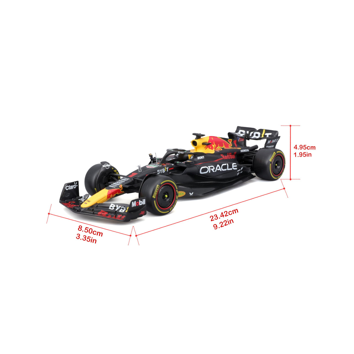 BBURAGO 1:24 RB19 die-cast rear view featuring Oracle branding for collector display
