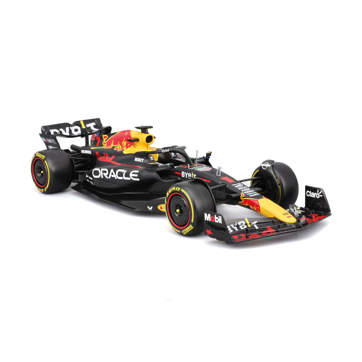 BBURAGO 1:24 RB19 die-cast side view highlighting precise scale for shelf display