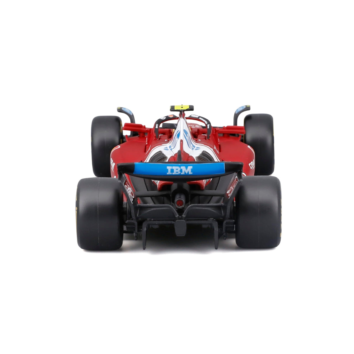 BBurago Ferrari 2025 season car with helmet, authentic details for enthusiasts.