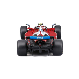 BBurago Ferrari 2025 season car with helmet, authentic details for enthusiasts.