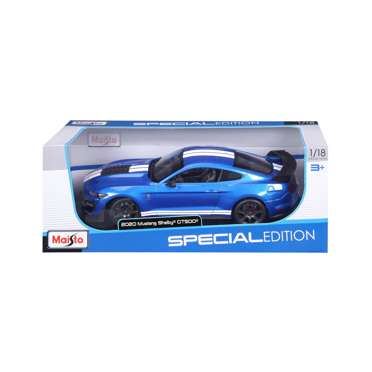 bburago maisto 1-18 mustang gt500 full-function steering with four-wheel suspension