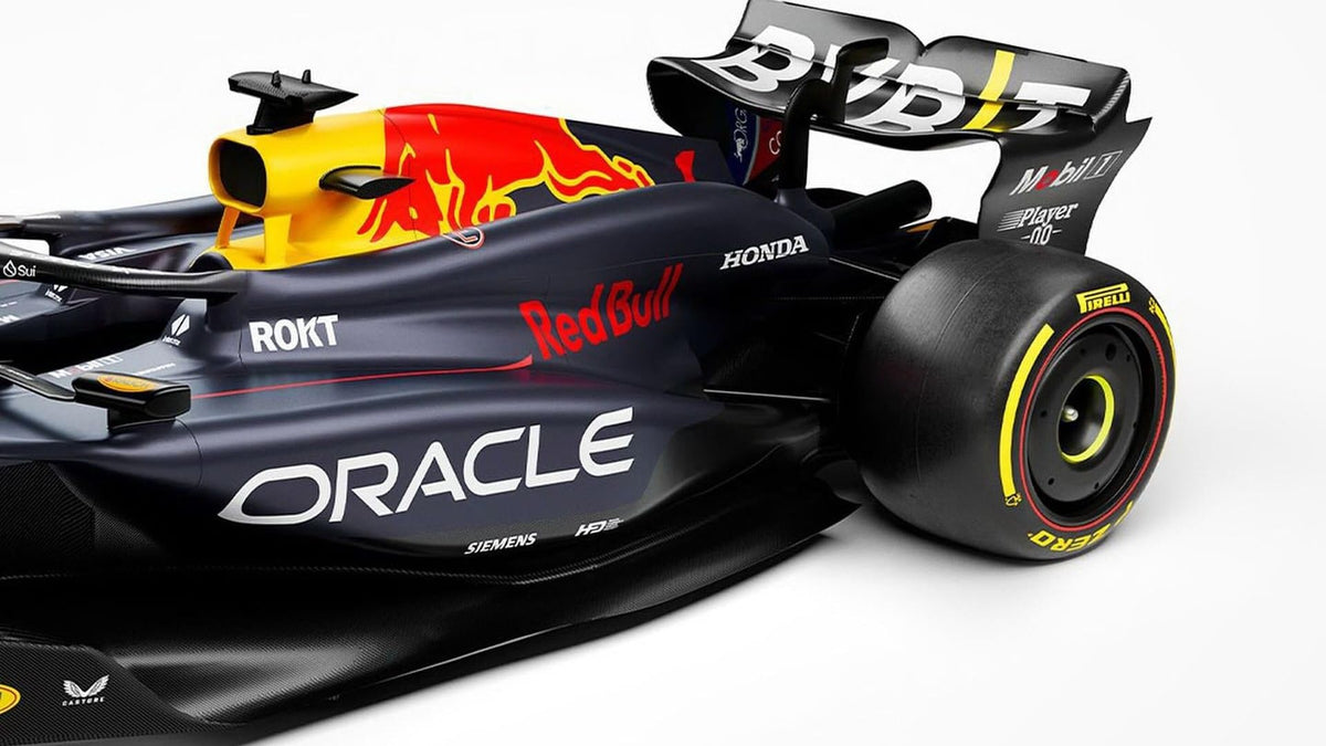 BBurago Red Bull RB20 1/43 rear-angle shot showing sponsor decals.