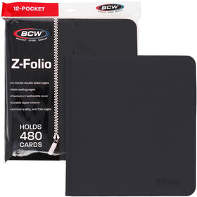 BCW 12-Pocket Zipper-Folio front cover protects cards with a durable, stylish exterior.