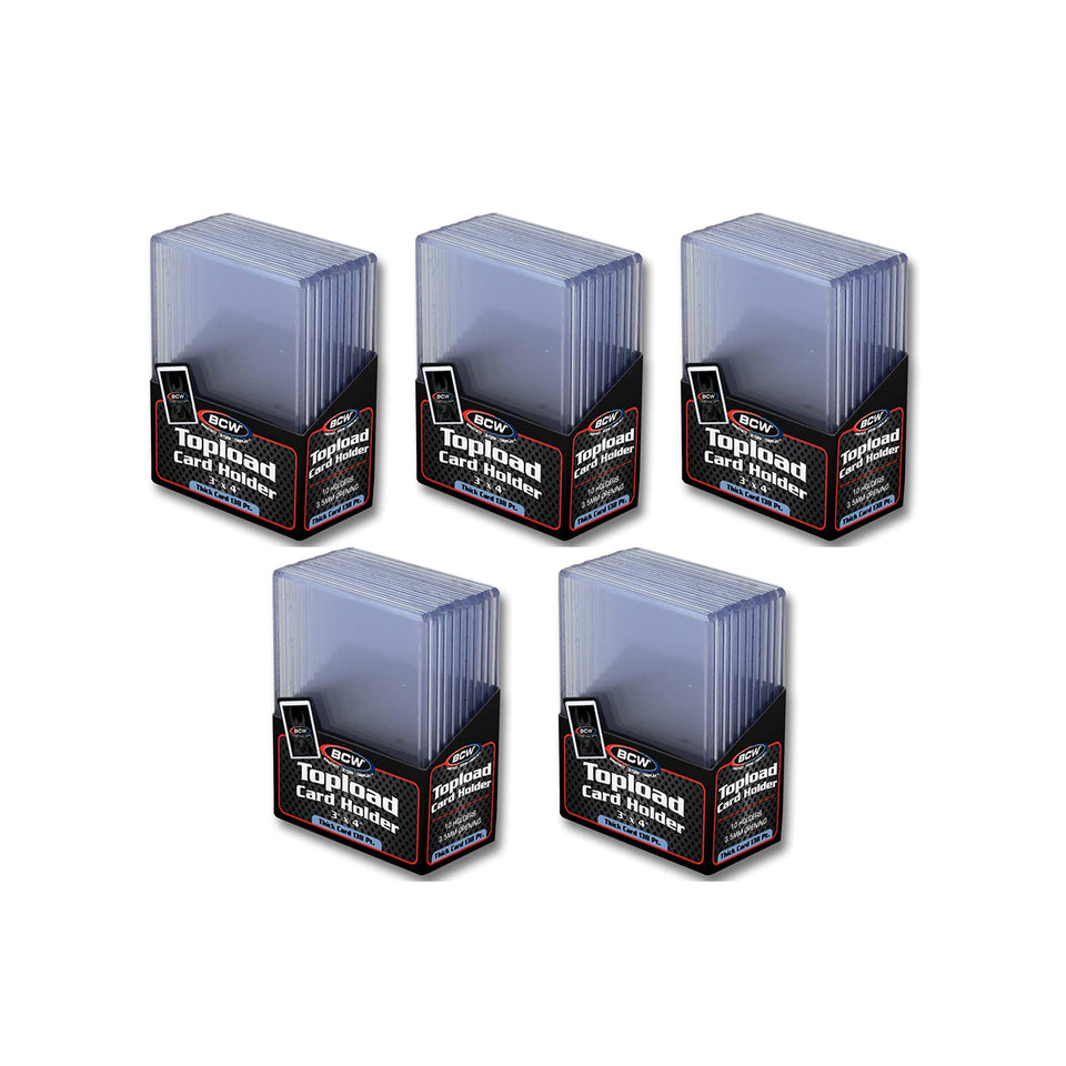 BCW 138PT Thick Topload Holder front view protects thick memorabilia cards from dust and bending.