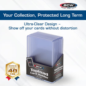 BCW 138PT Thick Topload Holder side opening eases top-loading and handling.
